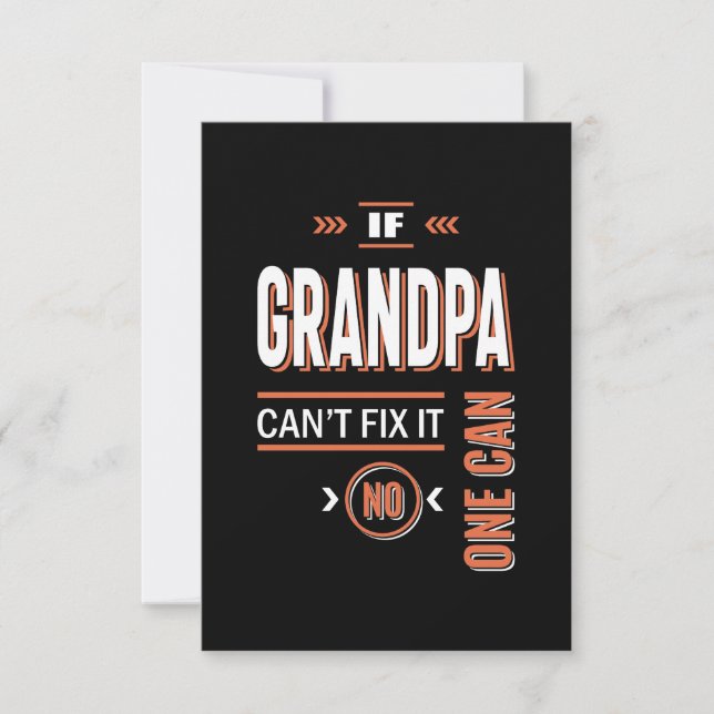 Grandpa Can't Fix It RSVP Card (Front)