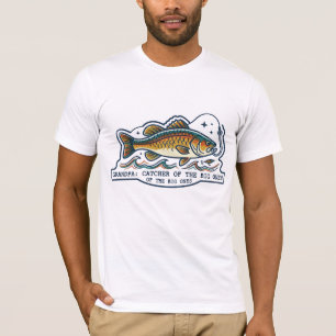 GRANDPA CATCHER OF BIG FISH RETRO l FATHER'S DAY T-Shirt