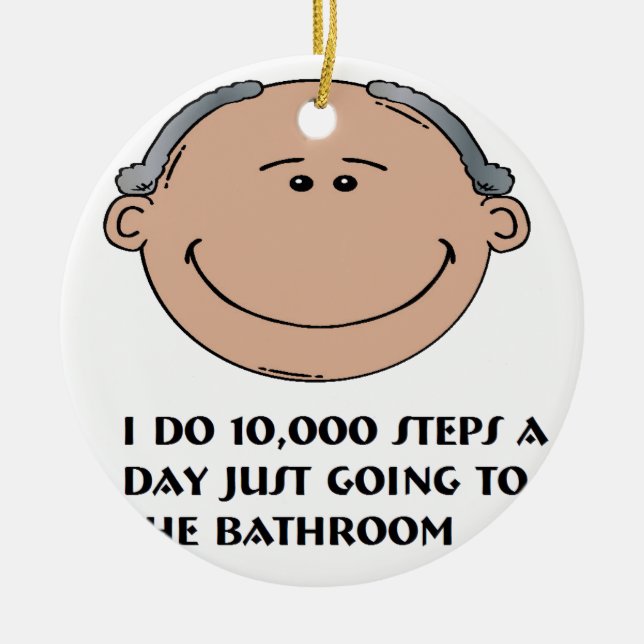 Grandpa Ceramic Tree Decoration (Front)