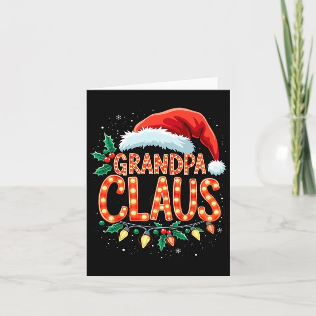 Grandpa Christmas Festive Holiday  Card (Front)