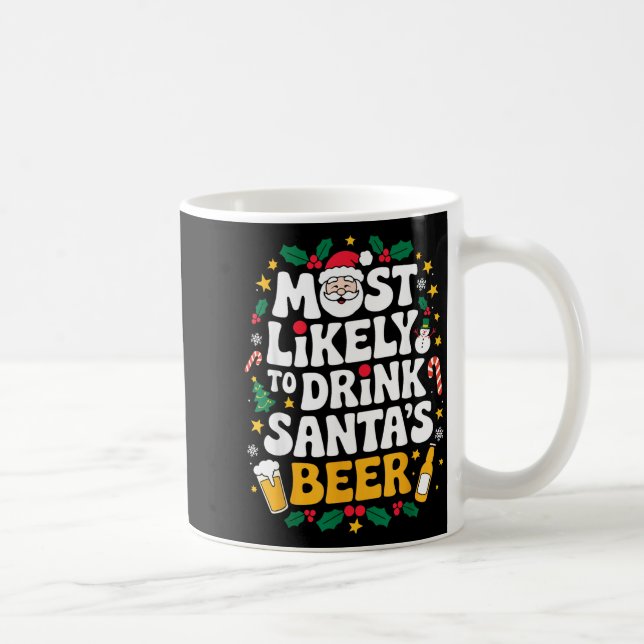 Grandpa Christmas Men Dad Most Likely To Drink San Coffee Mug (Right)