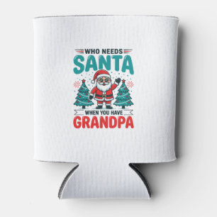 Grandpa Christmas Santa Family Can Cooler