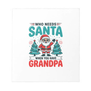 Grandpa Christmas Santa Family Notepad