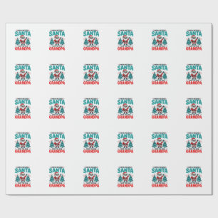 Grandpa Christmas Santa Family Wrapping Paper