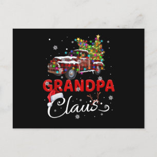 Grandpa Claus Truck Santa Christmas Family Santa M Postcard