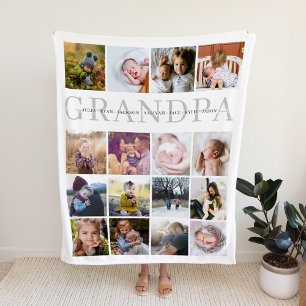 Grandpa Custom Personalised Fleece Blanket