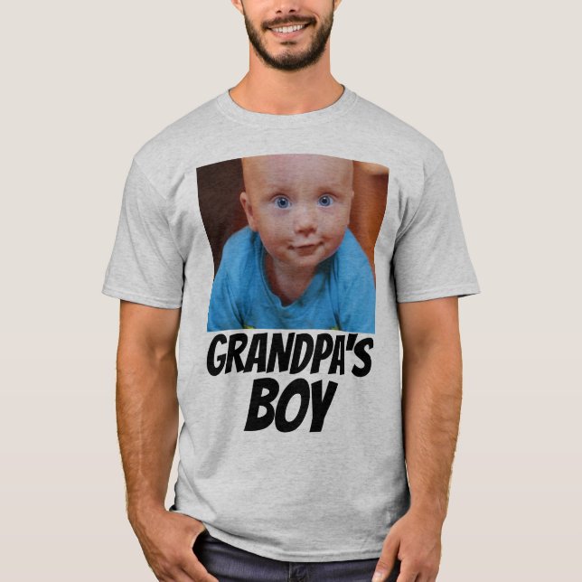 GRANDPA CUSTOM T-SHIRTS - ADD GRANDCHILD'S PHOTO (Front)