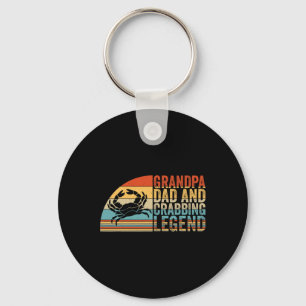 Grandpa Dad And Crabbing Legend Key Ring