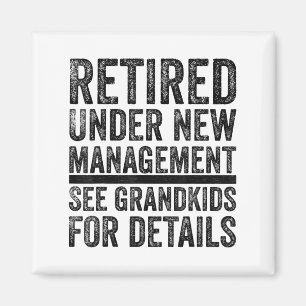 Grandpa Dad Retired Retirement Men Best Retirement Magnet
