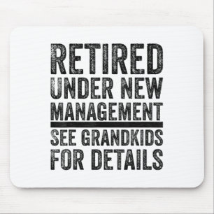 Grandpa Dad Retired Retirement Men Best Retirement Mouse Pad