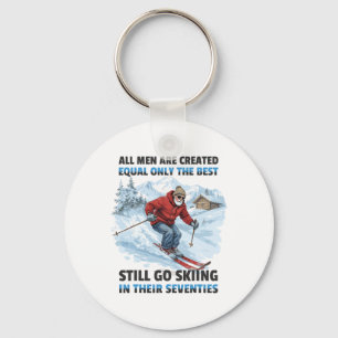 Grandpa Dad Still Go Skiing In Their Seventies Old Key Ring