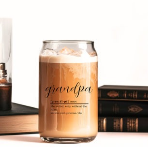 Grandpa Definition Beer Can Glass