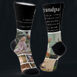 Grandpa Definition | Photo Collage Personalised Socks<br><div class="desc">Modern photo collage socks. Featuring a sweet definition of what a grandpa is with room for custom message, names and/or year. These are Father’s Day gifts that are perfect for any dad. A gift that he will treasure for a lifetime! Can be customised for any moniker - papa, pépé, grandad,...</div>