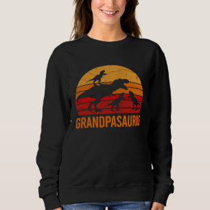 Grandpa Dinosaur Daddy  3 Three Kids Grandpasaurus Sweatshirt