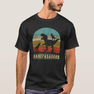 Grandpa Dinosaur Grandpasaurus 2 Two kids Father s T-Shirt