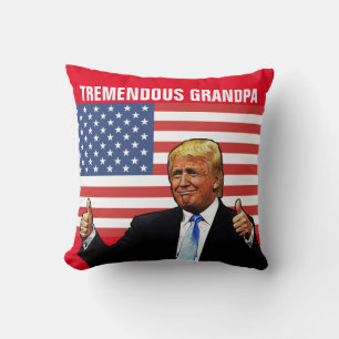 GRANDPA DONALD TRUMP PILLOW FOR TREMENDOUS GRANDPA