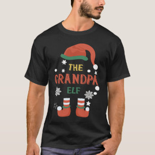 Grandpa Elf Christmas Gnome Family Costume T-Shirt