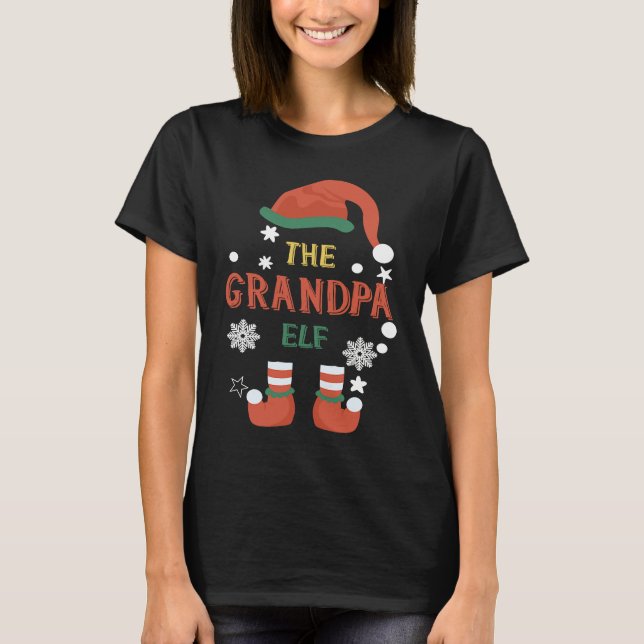 Grandpa Elf Christmas Gnome Family Costume T-Shirt (Front)