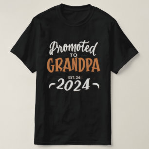 grandpa est 2024, Promoted To Grandpa Est. 2024 T-Shirt