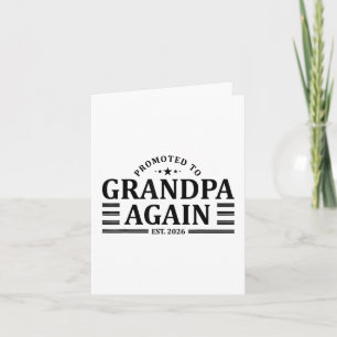 Grandpa Est 2026 First 1st Time Grandpa New Grandf Card