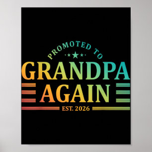 Grandpa Est 2026 First 1st Time Grandpa New Grandf Poster
