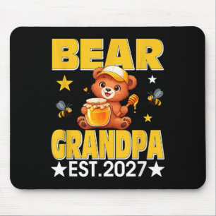 Grandpa Est 2027 Floral Bow Tie Mothers Day Bear Mouse Pad