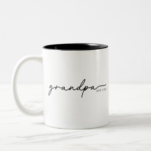 Grandpa Est 20XX Mug – Proud Grandpa Coffee Gift (Left)