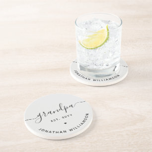 Grandpa Est Custom New Grandpa Gifts Coaster