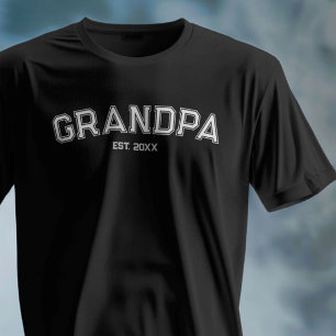 Grandpa Est. Custom Year Gift For Grandpa  T-Shirt