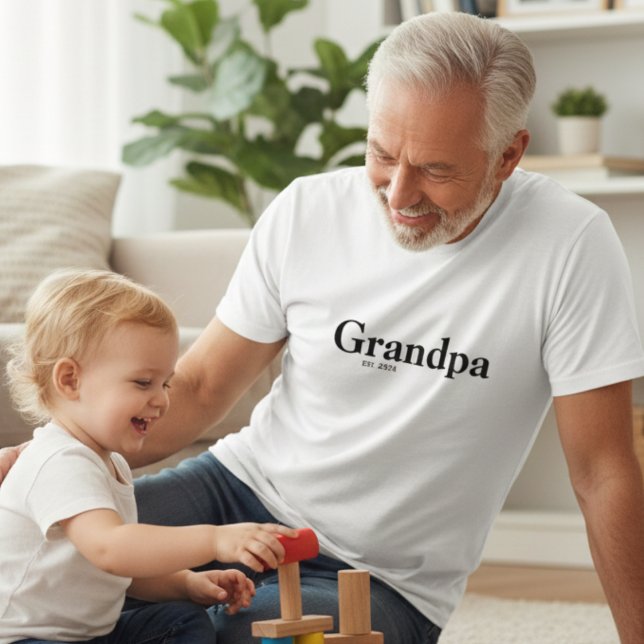 Grandpa Est Modern T-Shirt (Creator Uploaded)
