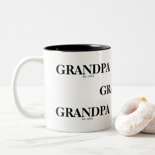 Grandpa Est Modern Two-Tone Coffee Mug