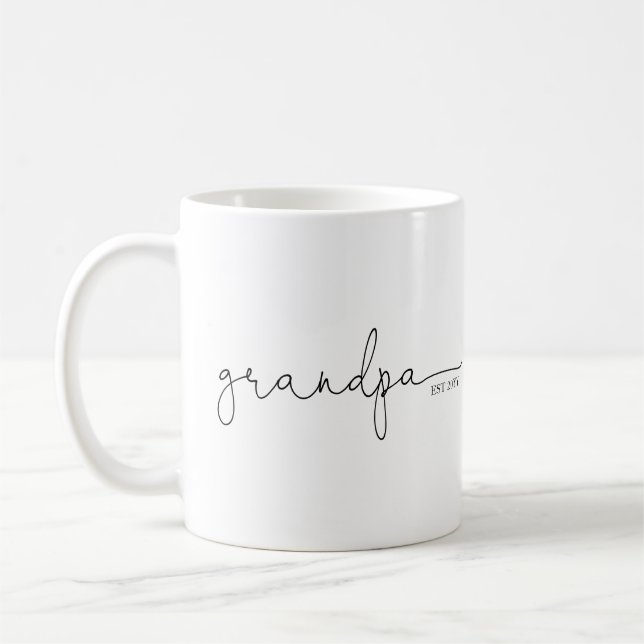 Grandpa Est Script Mug (Left)