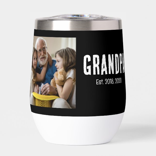 Grandpa Est. White script photo (Front)