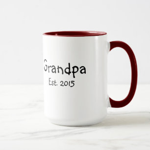 Grandpa Established 2015 Coffee Mug