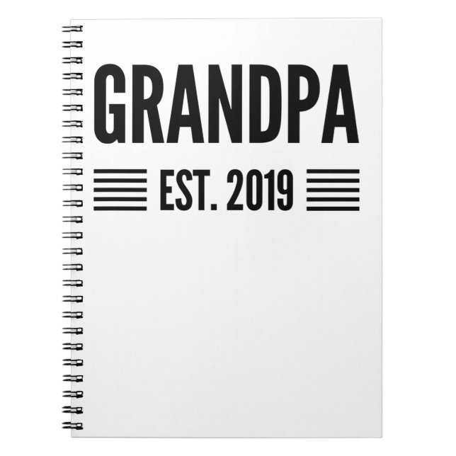 Grandpa Established 2019 design Notebook (Front)