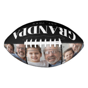 Grandpa Established 3 Photo Grandparents Day Football
