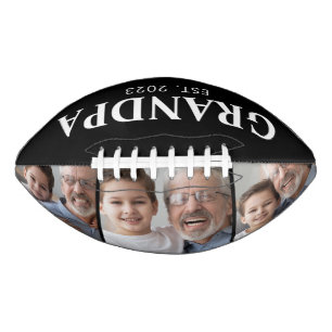 Grandpa Established 3 Photo Grandparents Day Football