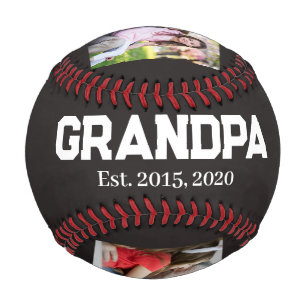 Grandpa established black sports script 3 photo baseball