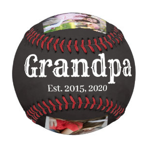 Grandpa established black sports script 3 photo baseball