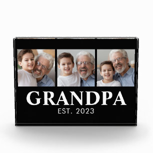 Grandpa Established Grandparents Day Photo Block