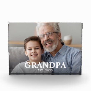 Grandpa Established Grandparents Day Photo Block