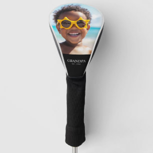 Grandpa Established Modern Minimalist Photo Golf Head Cover