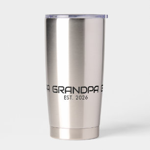 Grandpa Established New Grandad Gift Insulated Tumbler
