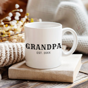 Grandpa Established New Grandfather Gift Coffee Mug