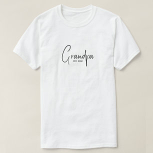 Grandpa Established New Grandpa Gift T-Shirt