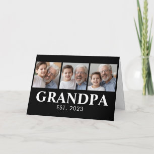 Grandpa Established Photo Grandparents Day Card