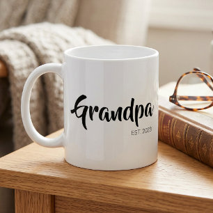 Grandpa Established Simple Gift for Grandfather Coffee Mug