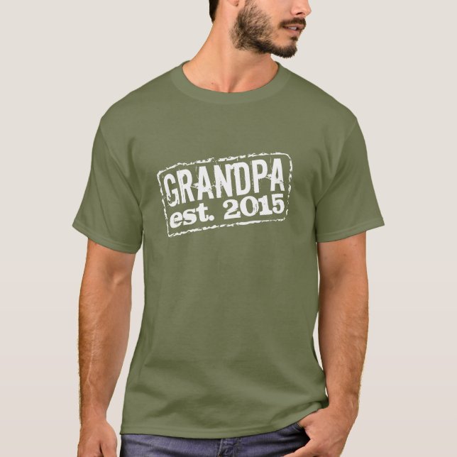 Grandpa established t shirts | Customisable year (Front)