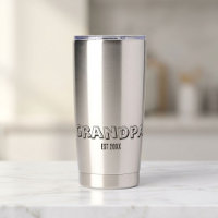 Grandpa Established Year Gift Modern Typography
