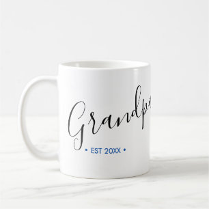 Grandpa Established Year Personalised Coffee Mug